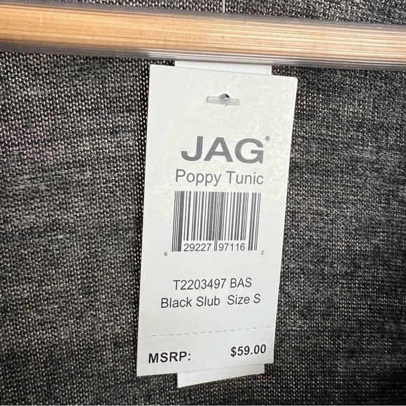 NWT Jag Poppy Tunic Soft Heathered Grey Long Sleeve Wrap Dress, Size Small - Picture 7 of 9